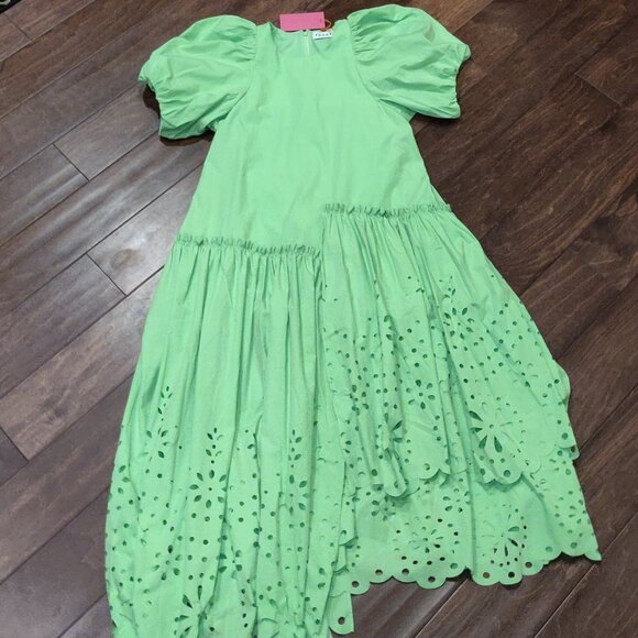 RHODE Bright Green Midi Dress - Picture 6 of 14